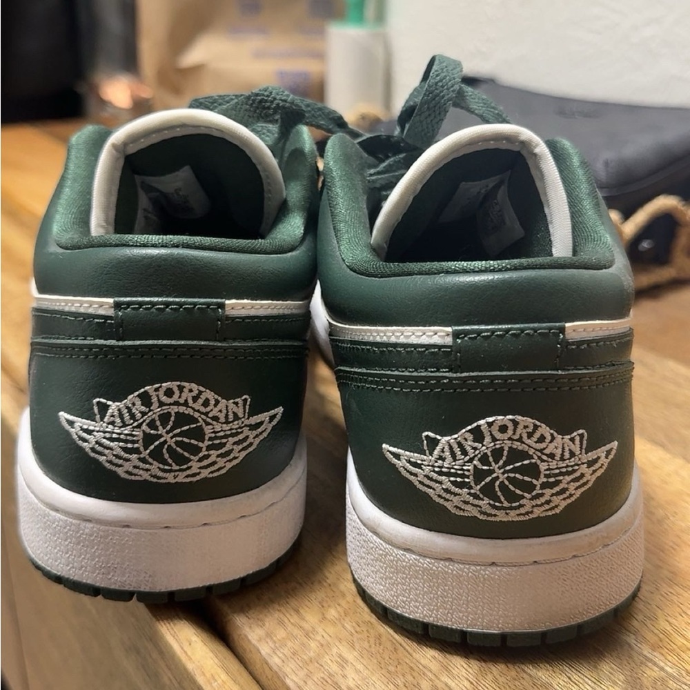 Nike Air Jordan Green and White Sneakers